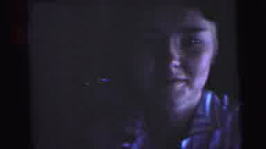 Camden New Jersey USA (1964): Camera Approaching Subject Woman Striped Blouse