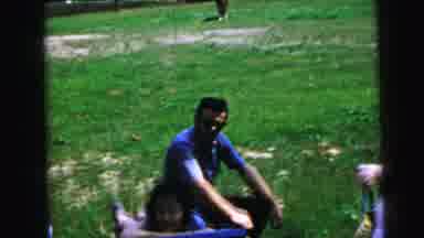 Camden New Jersey USA (1964): Group Of People In White Brown And Blue Clothing