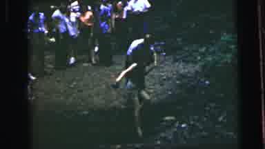 Camden New Jersey USA (1964): Man And Woman Walk Through Forest And Pose For
