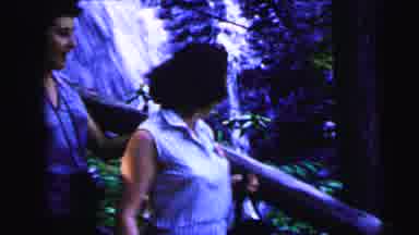 Camden New Jersey USA (1964): 2 ladies And A Man Standing On The Rocks Next To A