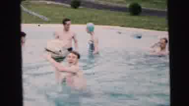 Camden New Jersey USA (1964): They Are Playing In The Pool