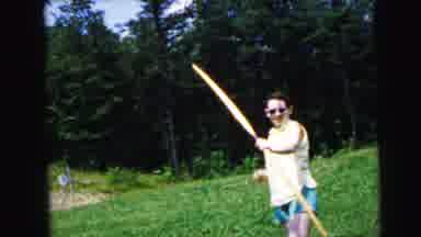 Camden New Jersey USA (1964): The Person Playing In The Bow And Arrow Game In The