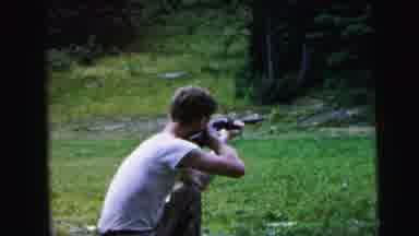 Camden New Jersey USA (1964): The Man Is Practicing With His Fun At The Park In