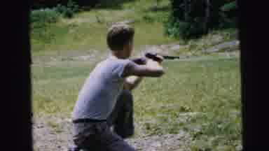 Camden New Jersey USA (1964): A Hunter Shoot Their Target