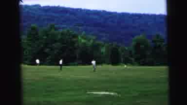 Camden New Jersey USA (1964): People Doing Sports On An Open Field
