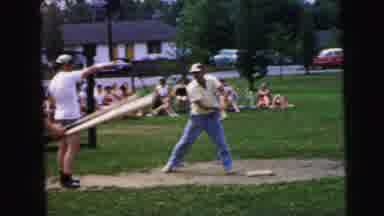 Camden New Jersey USA (1964): A Friendly Game Of Men Playing Baseball In A