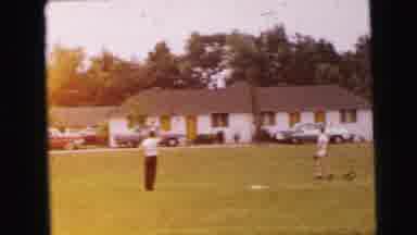 Camden New Jersey USA (1964): Crackled Video Of A Group Of Men Sitting On A Grass