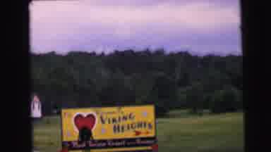 Camden New Jersey USA (1964): Travelling Towards A Vibrant Yellow And Red Sign