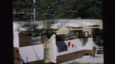 Camden New Jersey USA (1964): A Camper Set Up At A Campsite Along With Other