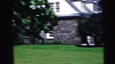 Camden New Jersey USA (1964): A House With A Large Front Lawn In A Wooded Area