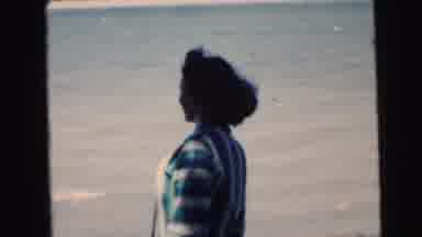 Camden New Jersey USA (1964): Nostalgic Day At The Beach Wearing A Sweater