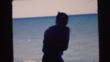 Camden New Jersey USA (1964): The Person Is Standing Near The Beech Very Funny