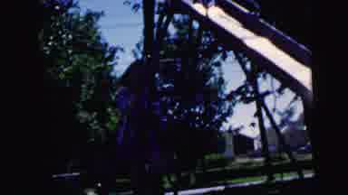 Camden New Jersey USA (1964): Girl Go Sa Down Slide And Gets Stuck