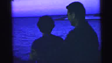 Camden New Jersey USA (1964): Couple Enjoying The Sunset By Hugging