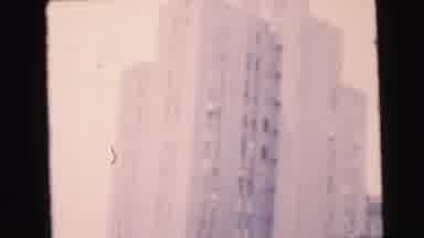 Camden New Jersey USA (1964): Old Movie With Old Cars In Front Of A Building In