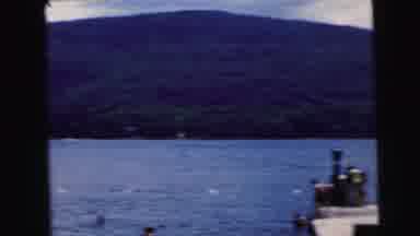 Camden New Jersey USA (1964): Still Blue Water With Mountains In The Background