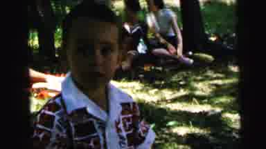 Camden New Jersey USA (1964): Young Boy Makes Face In The Park