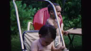Camden New Jersey USA (1964): The Baby's Was Playing Swing And One Is Going To Sit