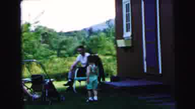 Camden New Jersey USA (1964): A Nice Family Setting In The Backyard And A Small