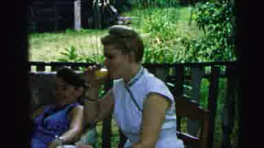 Camden New Jersey USA (1964): The Lady Was Drinking Juice And Eating Food