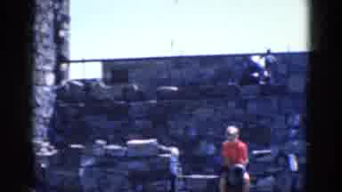 Charlestown North Carolina (1964): Kids Looking At Blue Canon Outside Of Stone