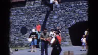 Charlestown North Carolina (1964): The Person Is Reading The Inside Of The Castle