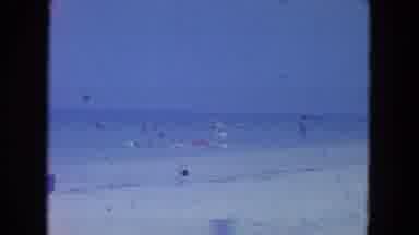 Clearwater Florida (1964): People Swimming At Sandy Beach