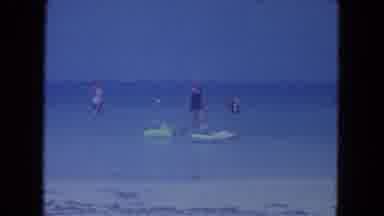 Clearwater Florida (1964): Woman Enjoying Her Vacation With Her Kids On The Beach