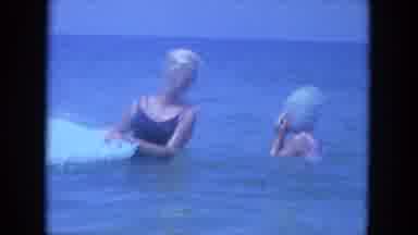 Clearwater Florida (1964): Fun In The Sun Floating And Playing In The Ocean