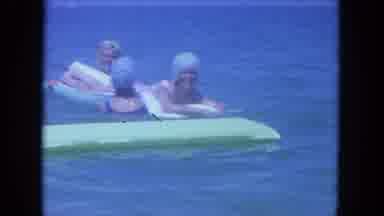 Clearwater Florida (1964): Three Woman In The 1960'S On Rubber Rafts Playing In A