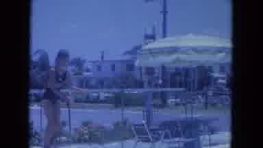 Clearwater Florida (1964): Girl Diving Into Swimming Pool