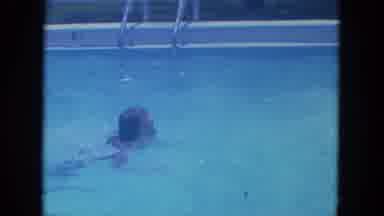 Clearwater Florida (1964): Family Of Three Playing In A Swimming Pool