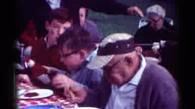 Cleveland Ohio (1964): Picnic In A Park With A Large Group Of People One Kid Is