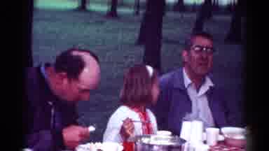 Cleveland Ohio (1964): People Eating And Talking At Outdoor Picnic On A Clear Day