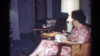 Cleveland Ohio (1964): A Family Are Sitting In The Hall