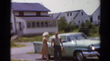 Elkhart Illinois USA (1964): People Are Doing Something In The Garden