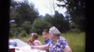 Elkhart Illinois USA (1964): Old-Timey Footage Of Family Enjoying A Picnic