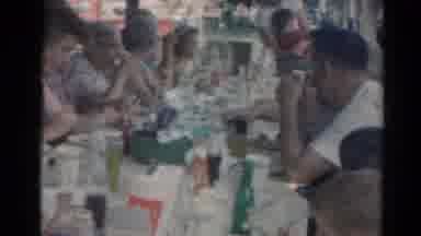 Elkhart Illinois USA (1964): The Family Members Are Enjoyed In The Party To Eating