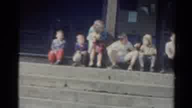 Elkhart Illinois USA (1964): Old Video Of Kids Watching Other Kids Go By On A