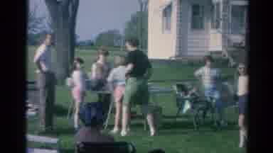 Elkhart Illinois USA (1964): White People Family Outing In The 60'S On The Front
