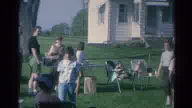 Elkhart Illinois USA (1964): The Summertime Neighborhood Family Outdoor Cooking
