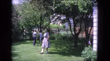 Evanston Illinois (1964): Family Spending Time Together In The Backyard And