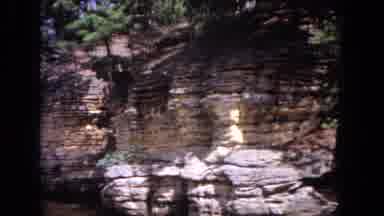Evanston Illinois (1964): Floating Down A River In A Boat Looking At The Bluffs