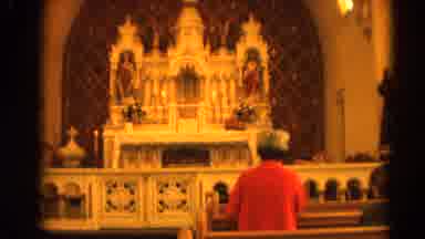 Harvard Illinois USA (1964): The Person Is Doing To Pray The God In The Church