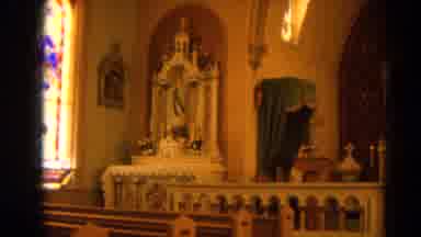 Harvard Illinois USA (1964): Two Sides Of A Church Altar Before Services