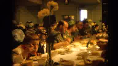 Harvard Illinois USA (1964): Old White Person Church Having A Meal Together