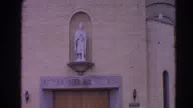 Harvard Illinois USA (1964): One Holy Statue Is There & Public Moving Around