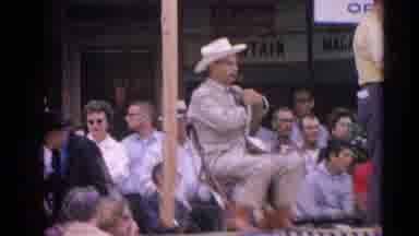 Harvard Illinois USA (1964): Guy Seated With A Hat Waiting For His Turn On A Band