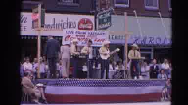 Harvard Illinois USA (1964): Country Fair Queen In White Dress Walks Up On Stage