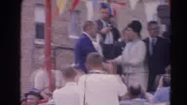 Harvard Illinois USA (1964): Responding Questions To Media People Gather Around